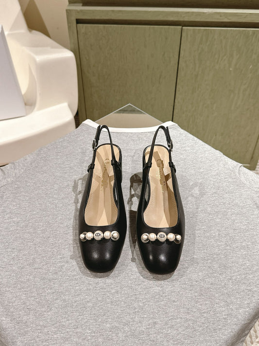 DIOR 25 Slingback Heels Cowhide 241760