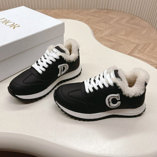 DIOR C'est  DIOR Sneaker Fleece Lining Black Lambskin