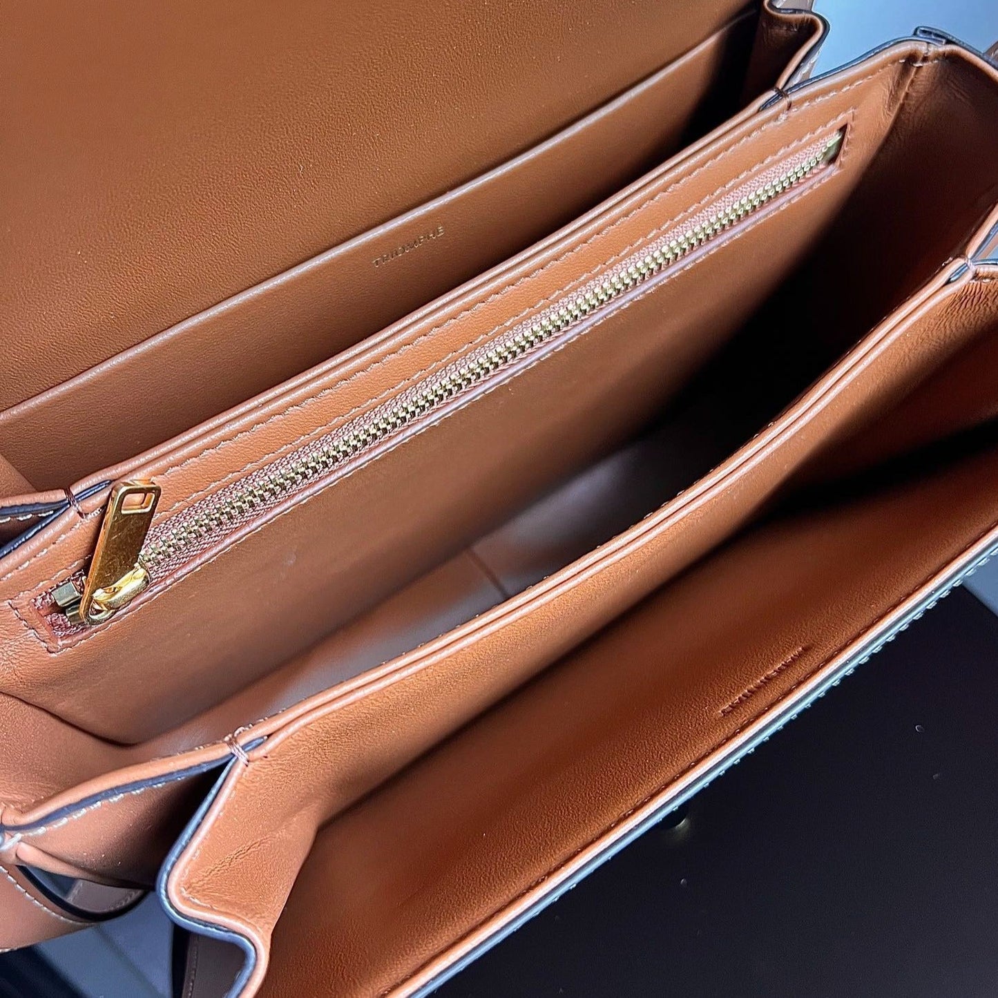 Celine CLASSIQUE TRIOMPHE 22 TAN SMOOTH CALFSKIN