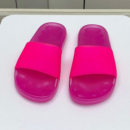 Balanciaga POOL SLIDE SANDAL IN JELLY PINK RUBBER