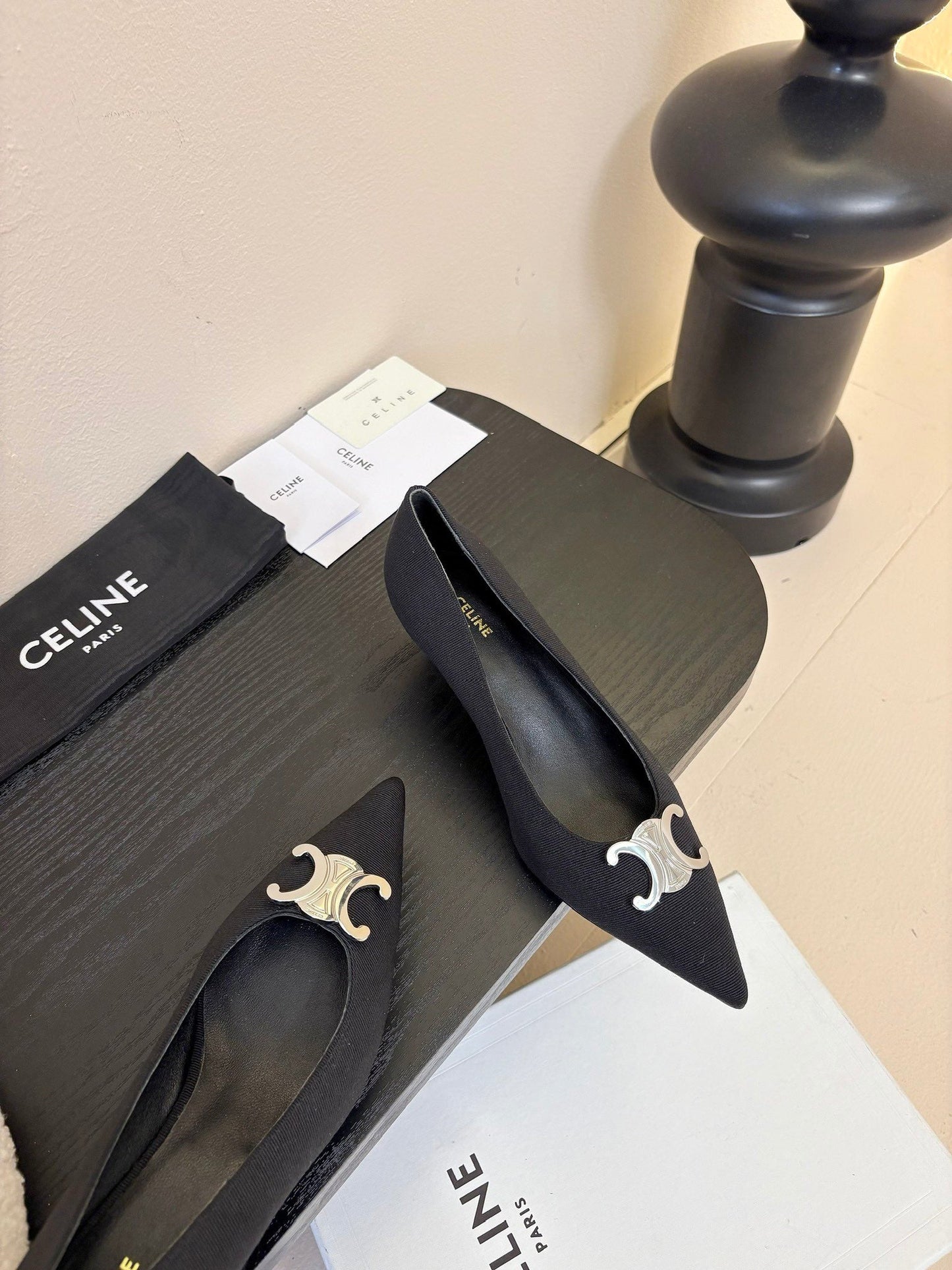 Celine CELINE Pump Black Fabric 235702