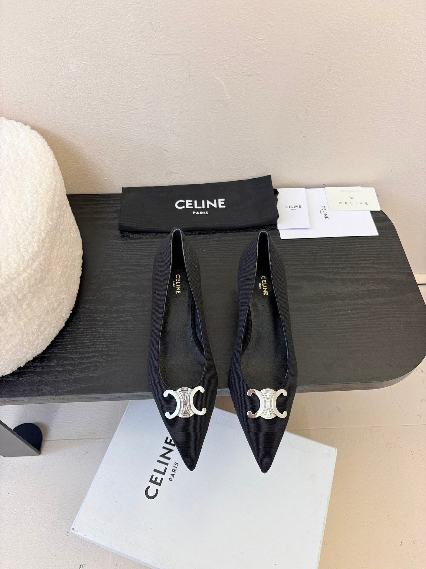 Celine CELINE Pump Black Fabric 235702
