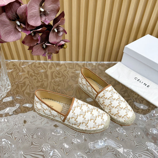 Celine HIGHEST VERSION FISHERMAN SHOES WHITE CREAM