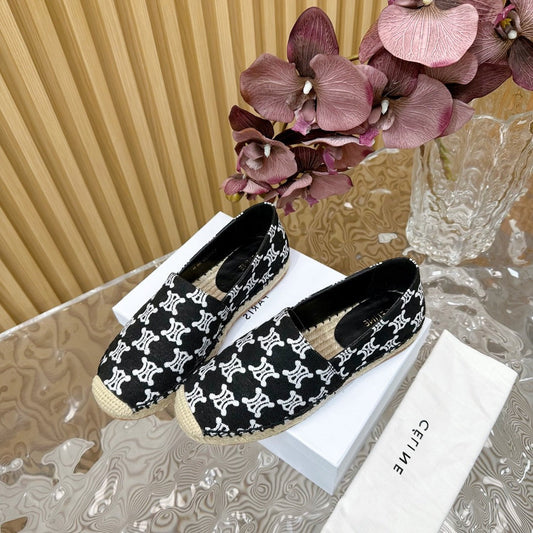 Celine HIGHEST VERSION FISHERMAN SHOES WHITE BLACK