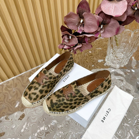 Celine HIGHEST VERSION FISHERMAN SHOES LEOPARD PATTERN