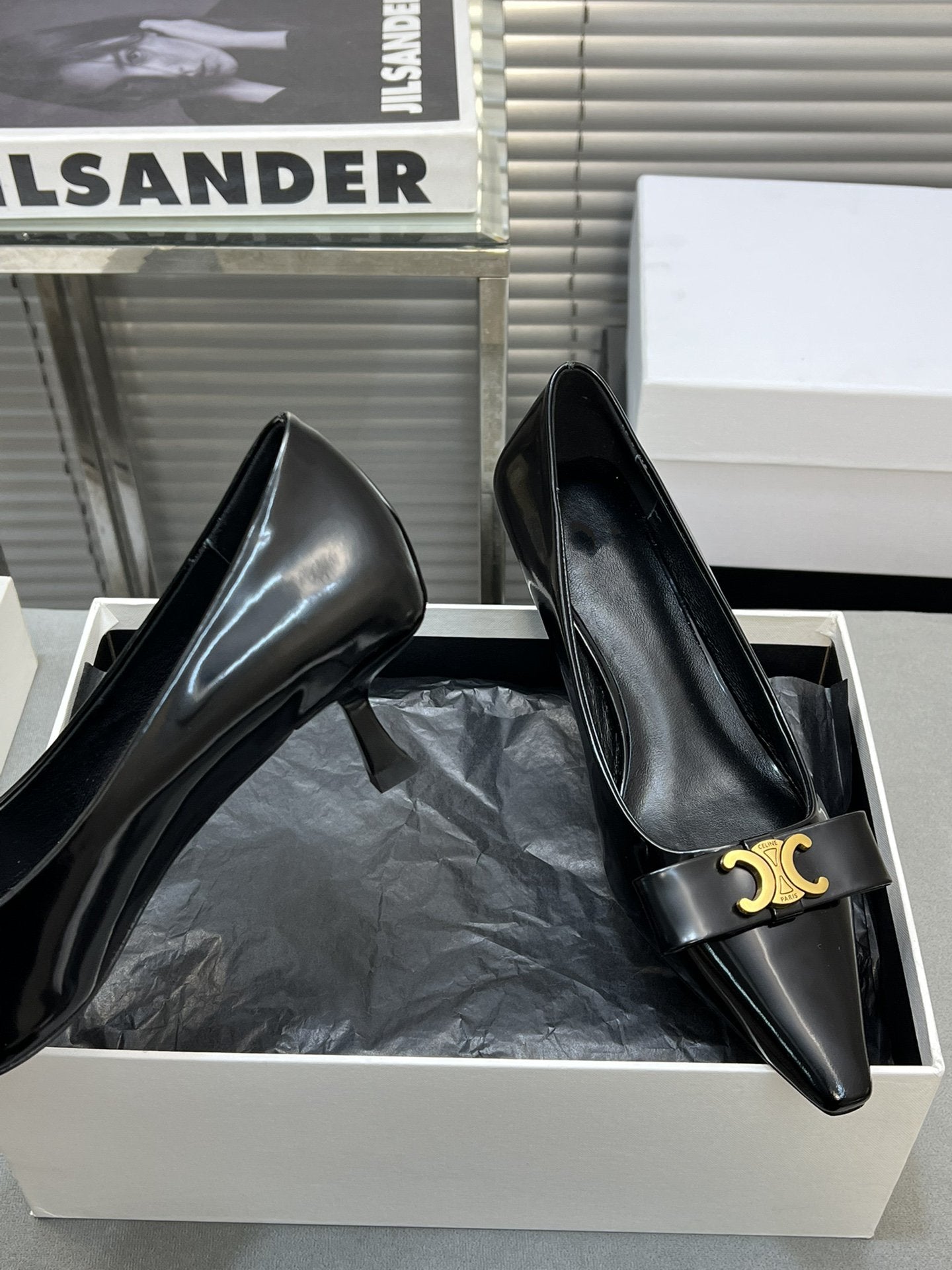 Celine cl pumps 50 black calfskin