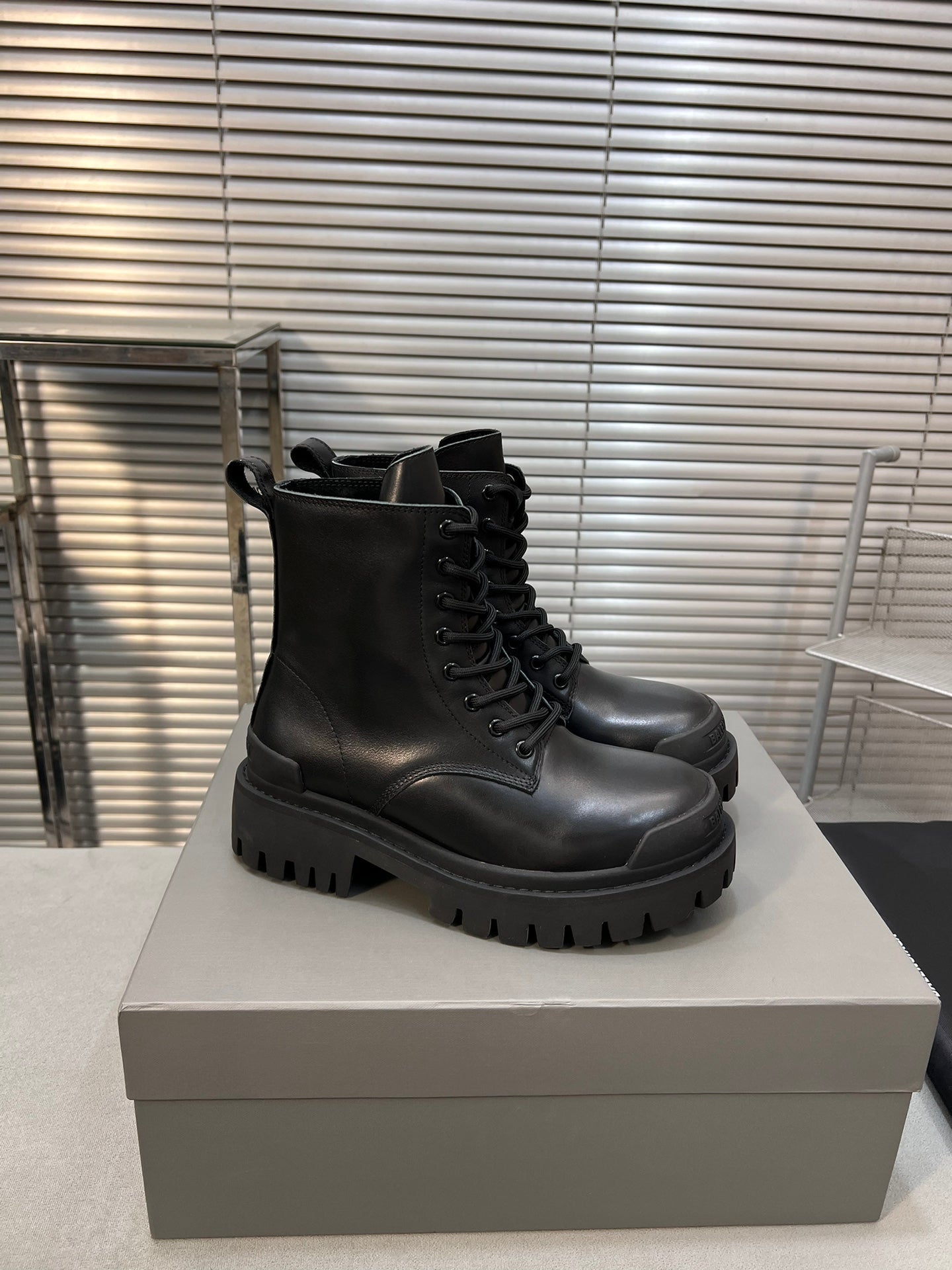 Balanciaga CHUNKY BOOTS IN BLACK SMOOTH CALFSKIN