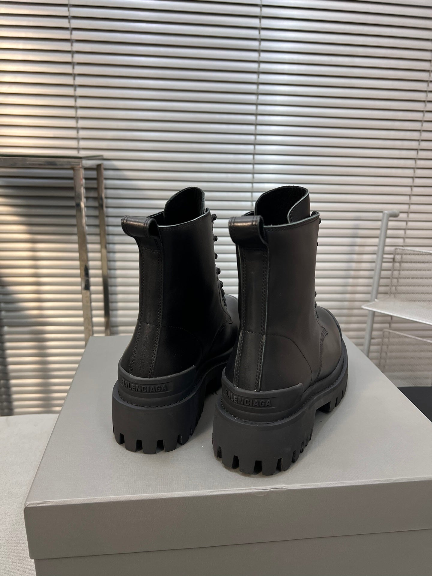 Balanciaga CHUNKY BOOTS IN BLACK SMOOTH CALFSKIN