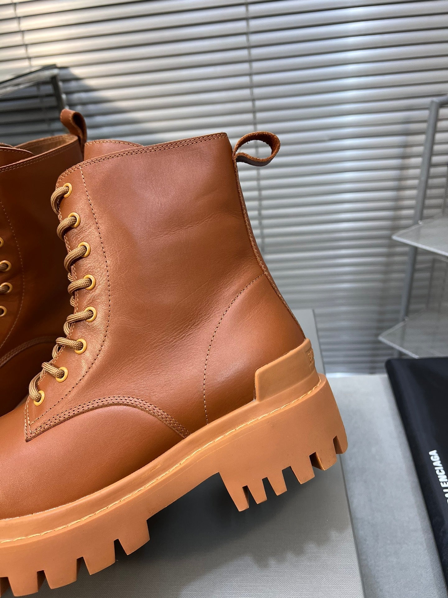 Balanciaga CHUNKY BOOTS IN TAN SMOOTH CALFSKIN