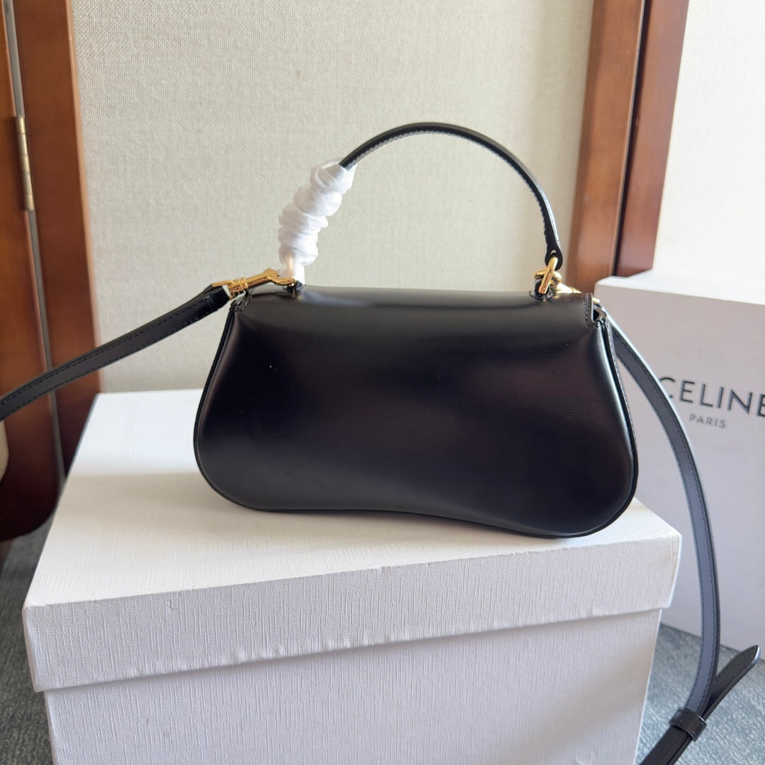 Celine Celin Teen Lola 20 Black Calfskin