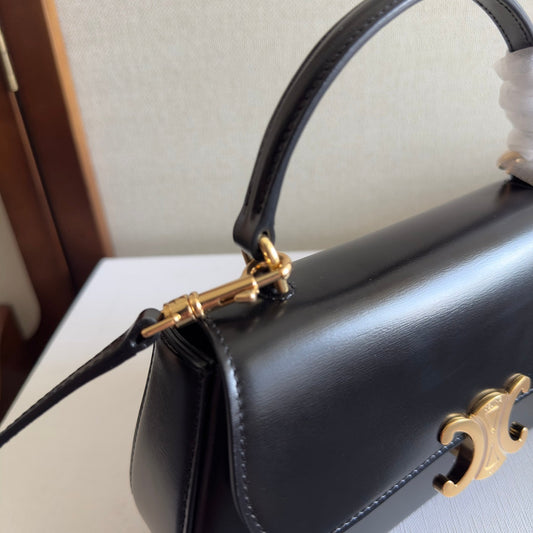Celine Celin Teen Lola 20 Black Calfskin