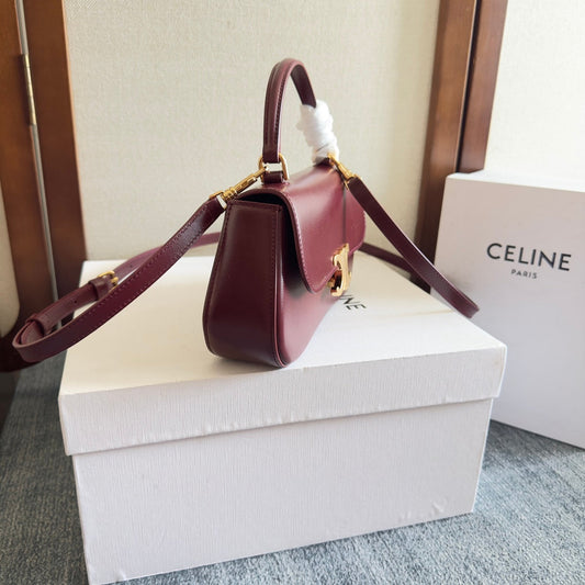 Celine Celin Teen Lola 20 Dark Red Calfskin