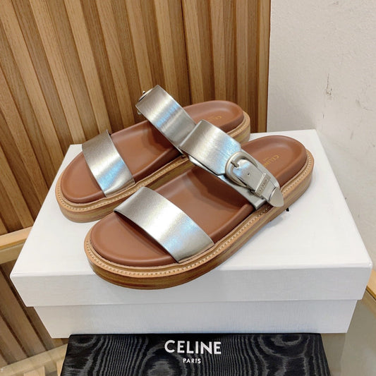 Celine TIPPI IN CALFSKIN - VEGETAL TANNING SILVER BROWN