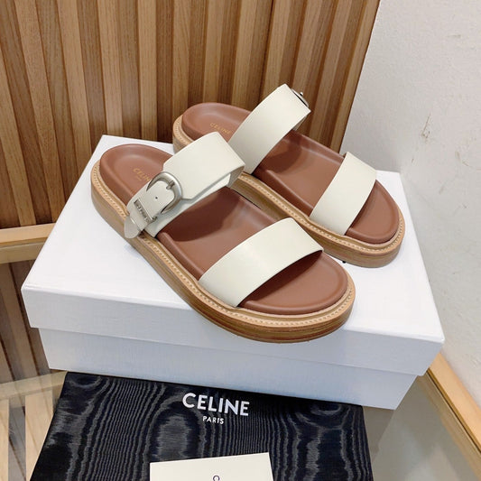 Celine TIPPI IN CALFSKIN - VEGETAL TANNING WHITE BROWN