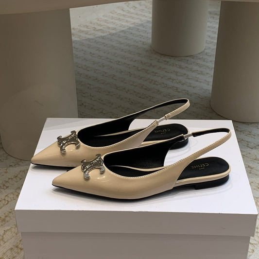 Celine ALMA TRIOMPHE SLINGBACK IN LAMBSKIN BEIGE