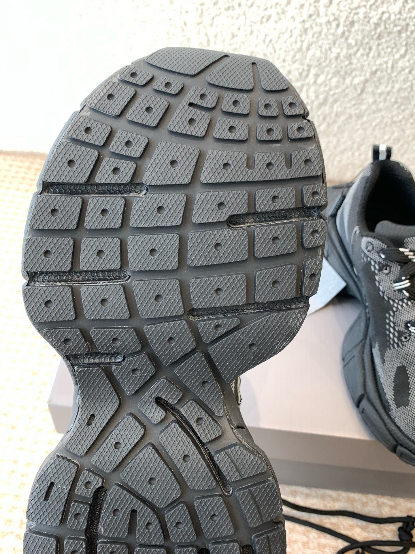Balanciaga UNDER ARMOUR 3XL KNIT SNEAKER IN BLACK AND WHITE POLYESTER