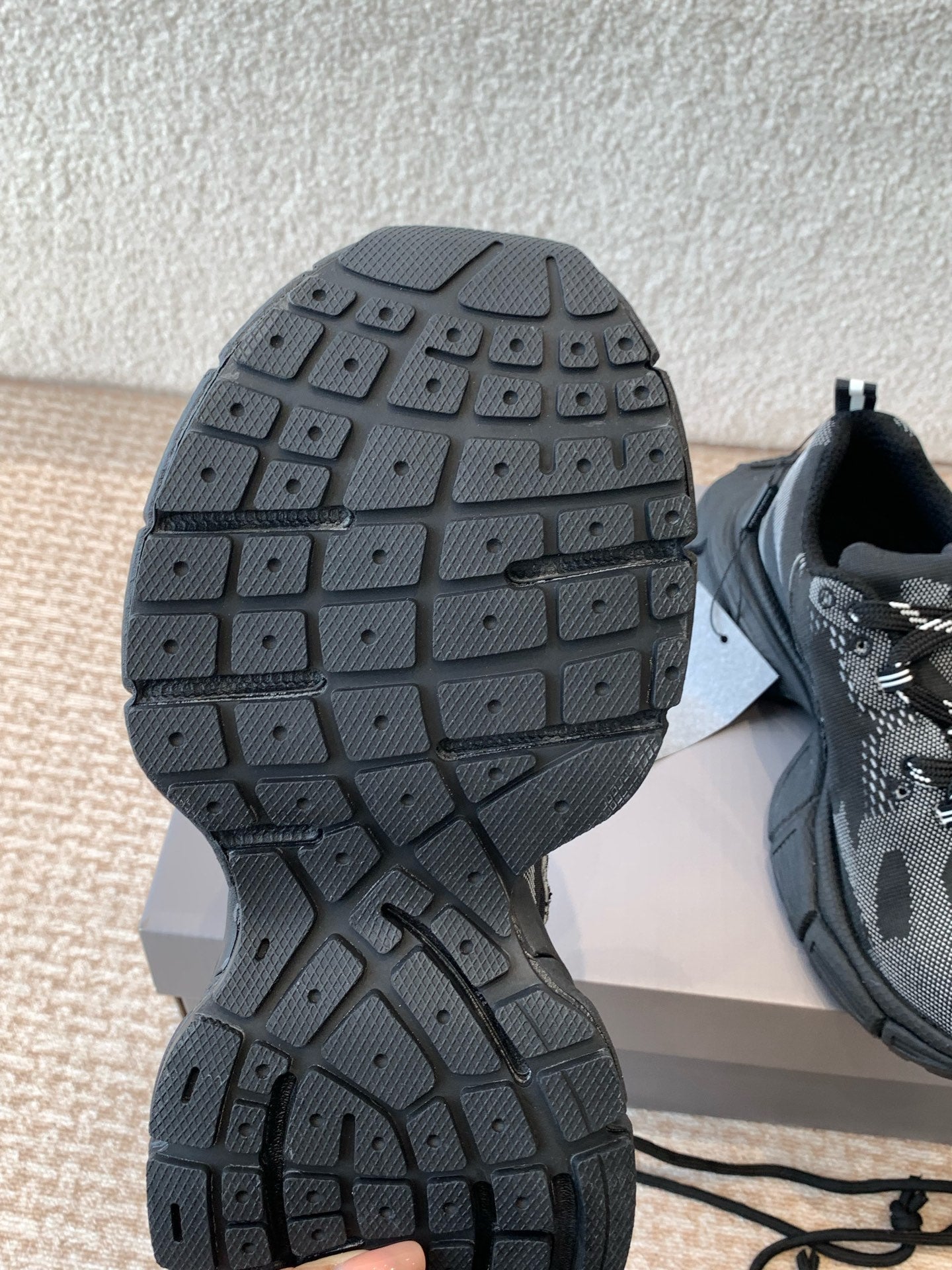 Balanciaga UNDER ARMOUR 3XL KNIT SNEAKER IN BLACK AND WHITE POLYESTER