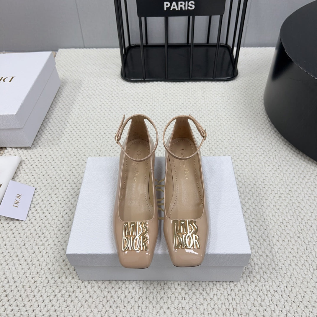 DIOR Miss  DIOR Pump 45mm In Beige Pink Glossy Lambskin  995143