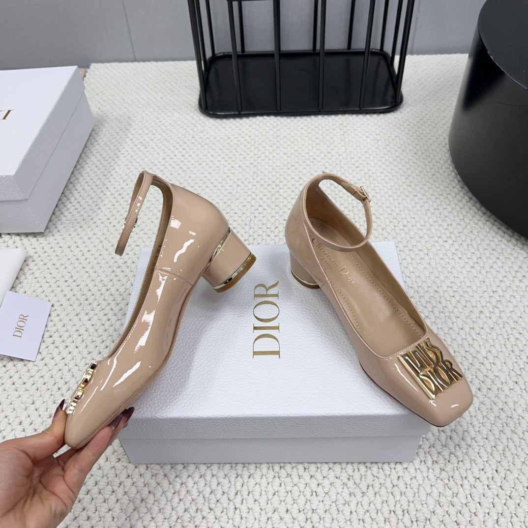 DIOR Miss  DIOR Pump 45mm In Beige Pink Glossy Lambskin  995143