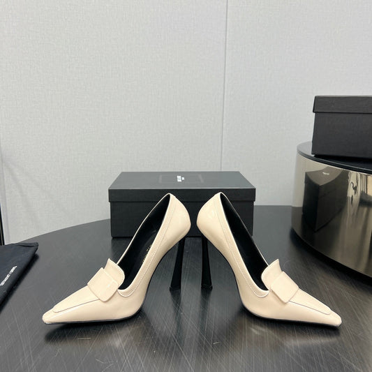 Saint Laurent D'ORSAY PUMPS IN CREAM GLOSSY CALFSKIN