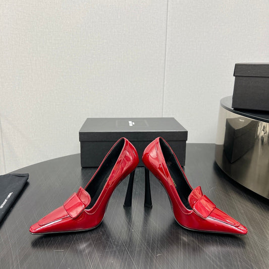 Saint Laurent D'ORSAY PUMPS IN RED GLOSSY CALFSKIN