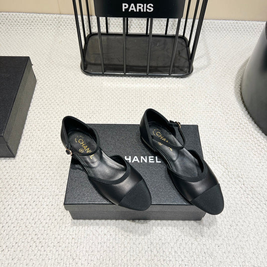 CHANEL 25 Slingback Flat Grosgrain Calfskin