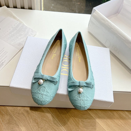 DIOR ballet flat cloud blue sedge mop front