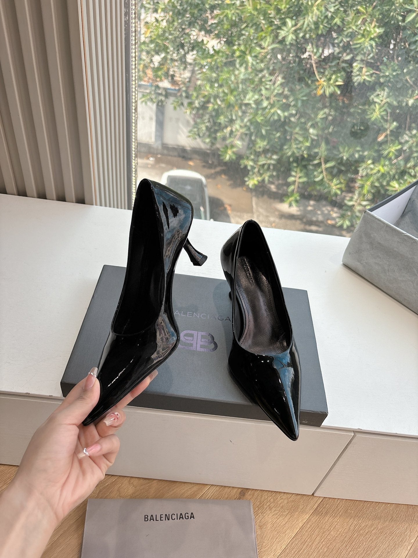 Balanciaga HIGH PUMPS IN BLACK PATENT CALFSKIN