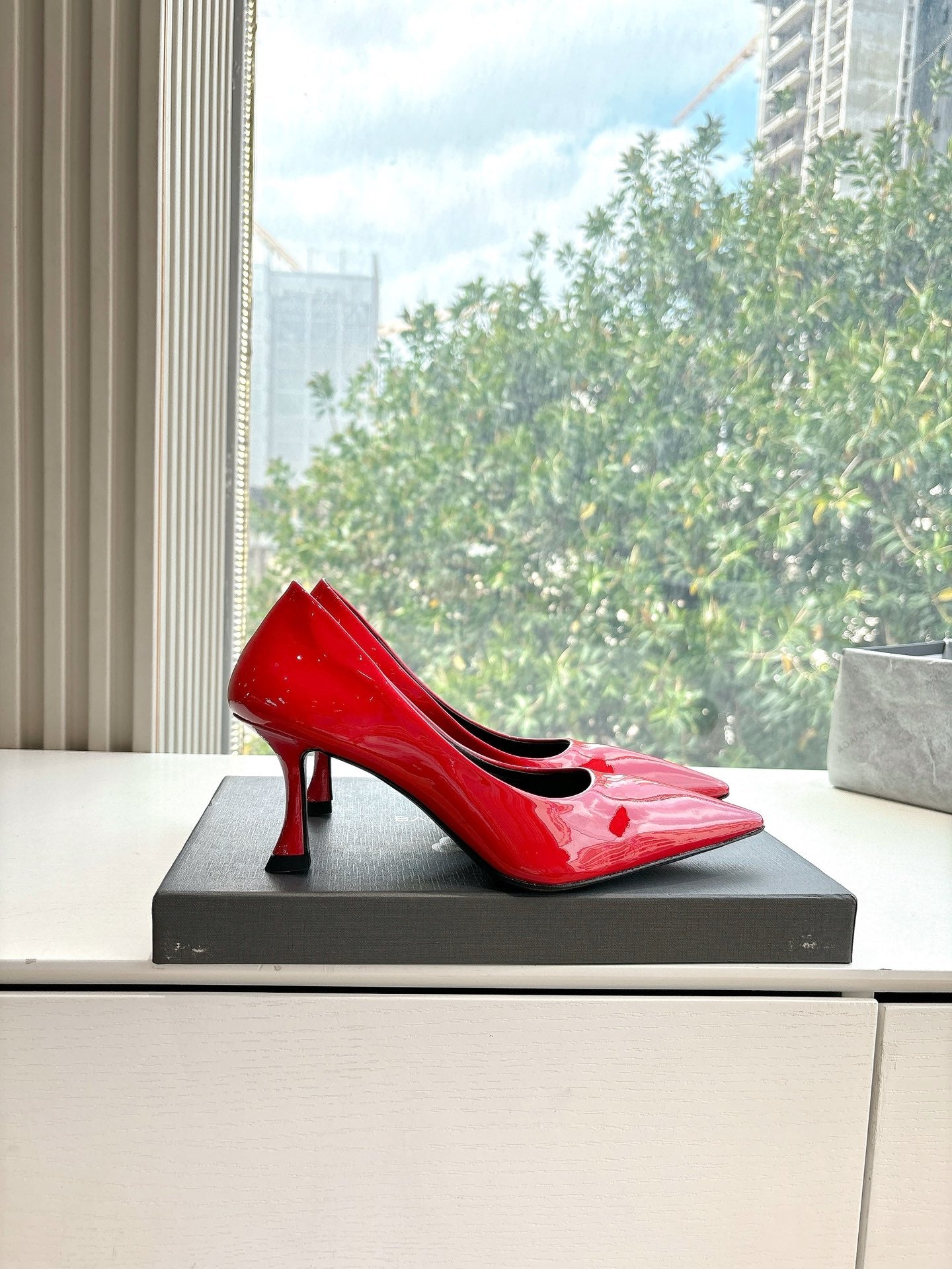 Balanciaga HIGH PUMPS IN CLASSIC RED PATENT CALFSKIN