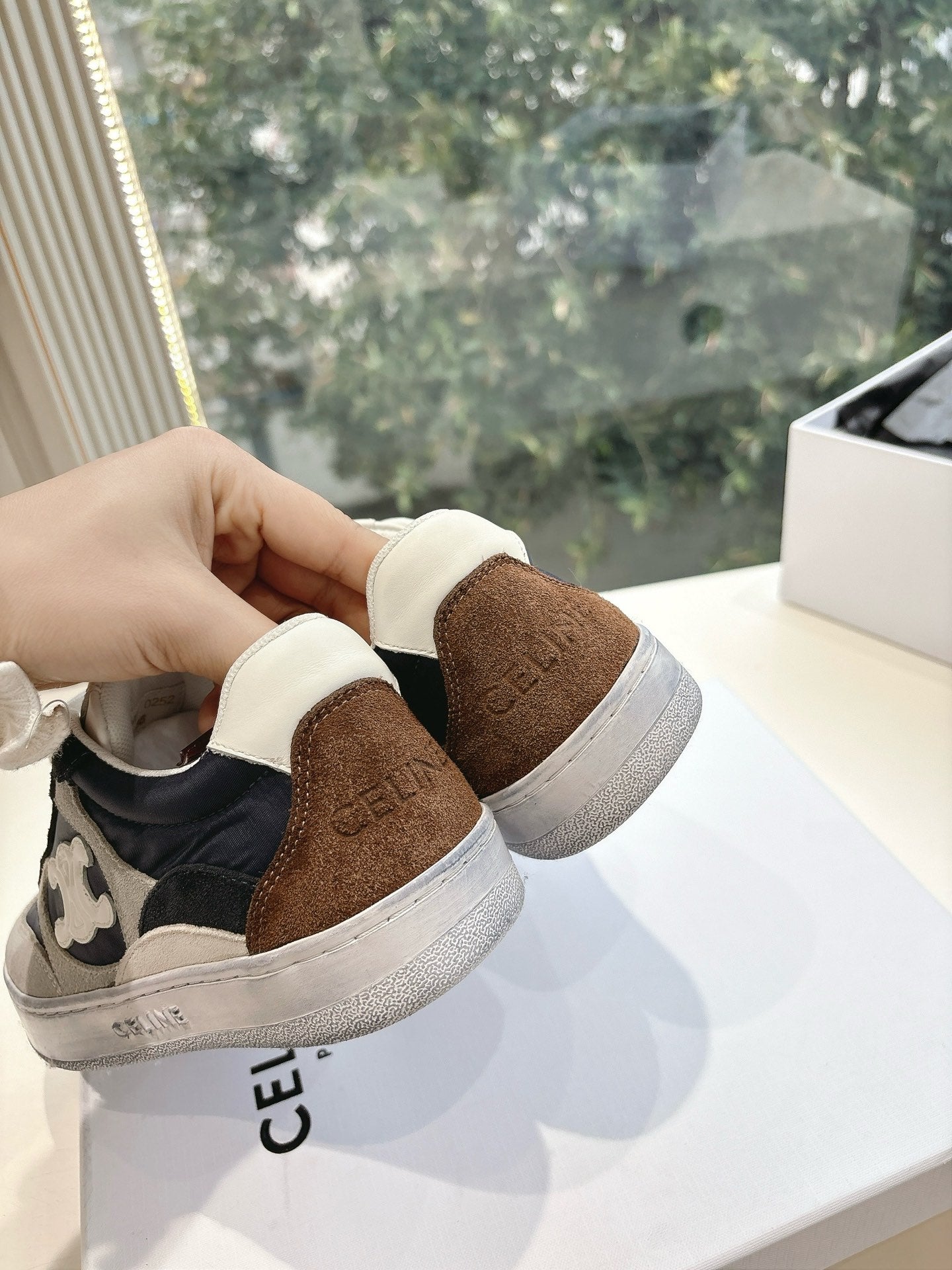 Celine CELINE Sneaker Blue Gray Suede 285895