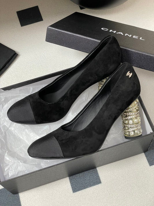 CHANEL 25P Pump Heel 8.5cm