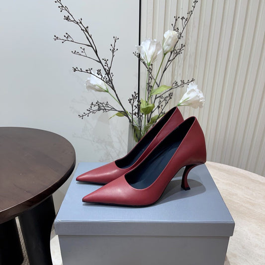 Balanciaga CURVED HEEL SHALLOW MOUTH PUMPS IN CADILLAC CALFSKIN