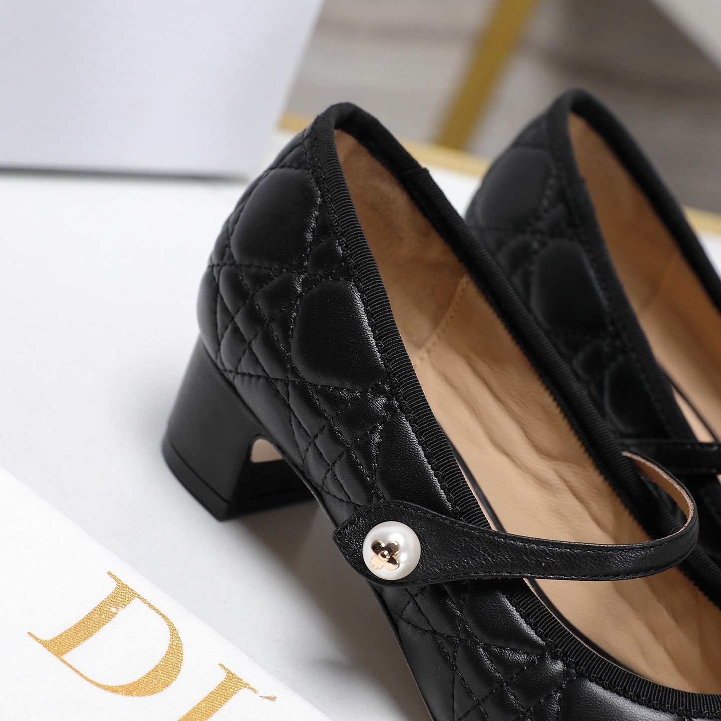 DIOR Ballet Pump 40mm In Black Quilted Calfskin 995268