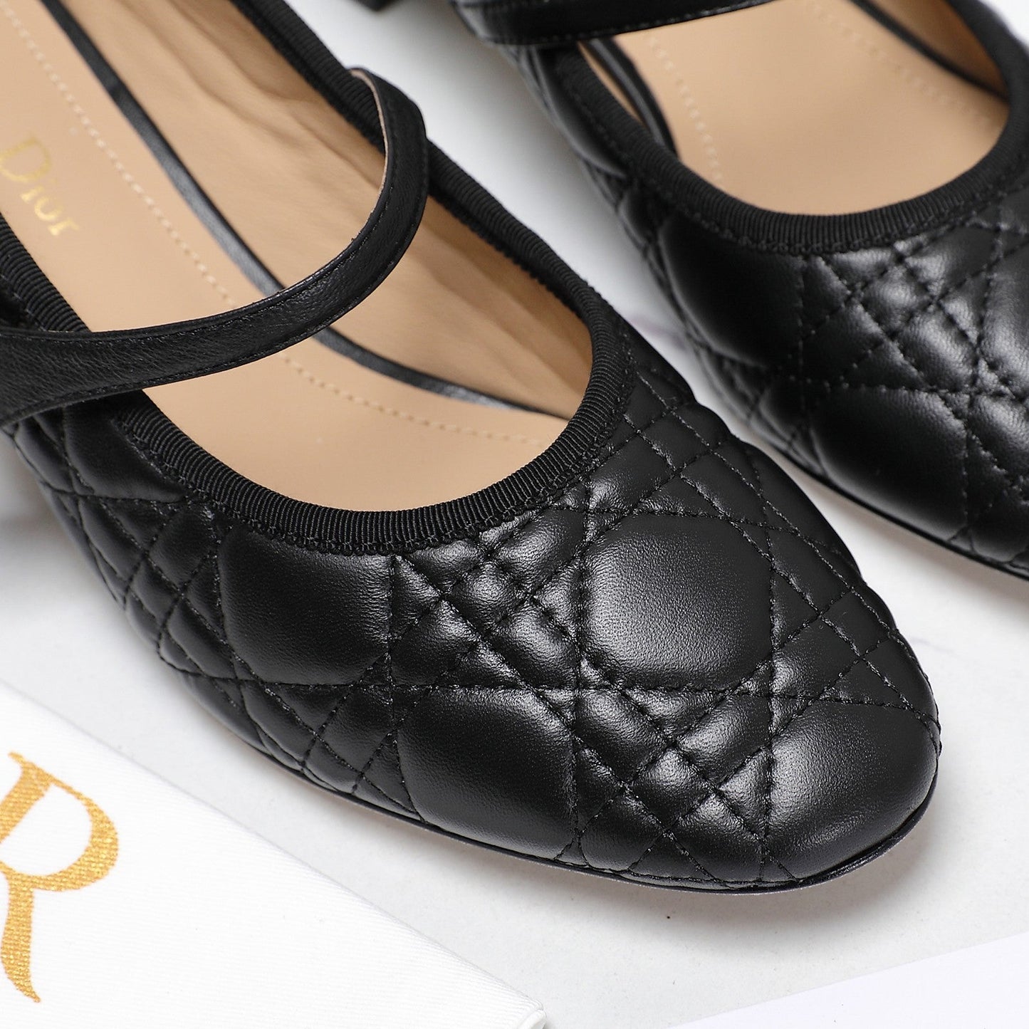 DIOR Ballet Pump 40mm In Black Quilted Calfskin 995268