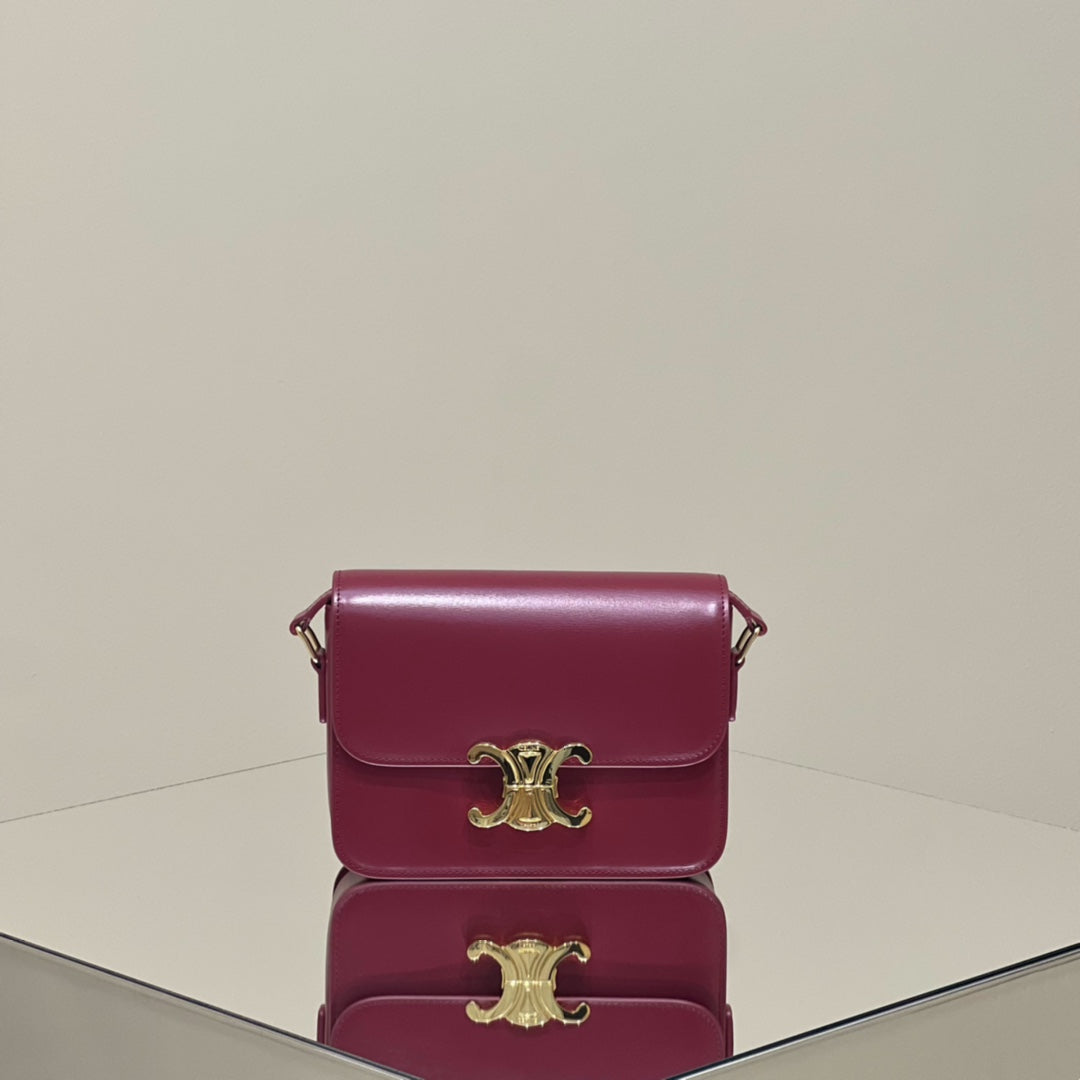 Celine MINI CLAUDE 22 SHINY CALFSKIN FANSY PURPLE
