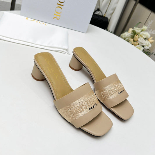DIOR dway 45 beige canvas calfskin