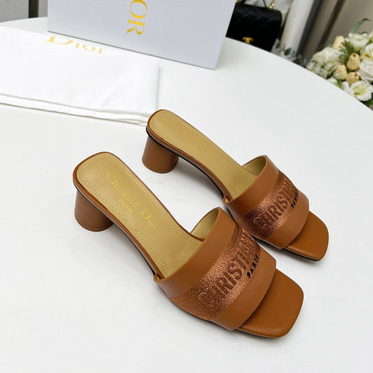 DIOR dway 45 brown canvas calfskin