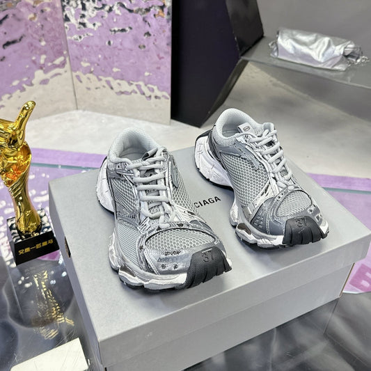 Balanciaga STAPLER SNEAKER IN GRAY POLYURETHANE AND POLYESTER