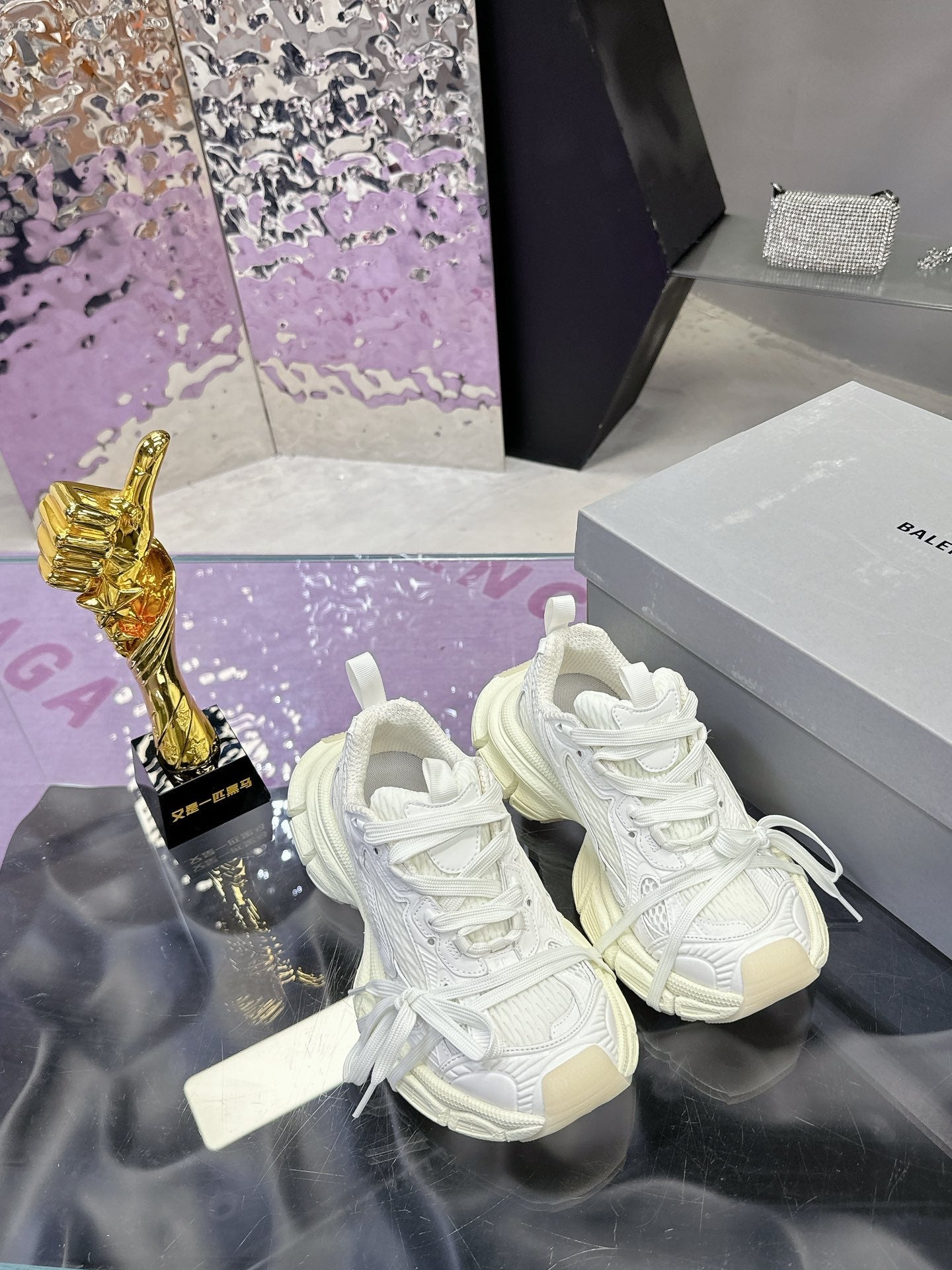 Balanciaga 3XL SNEAKER IN WHITE MESH AND POLYURETHANE