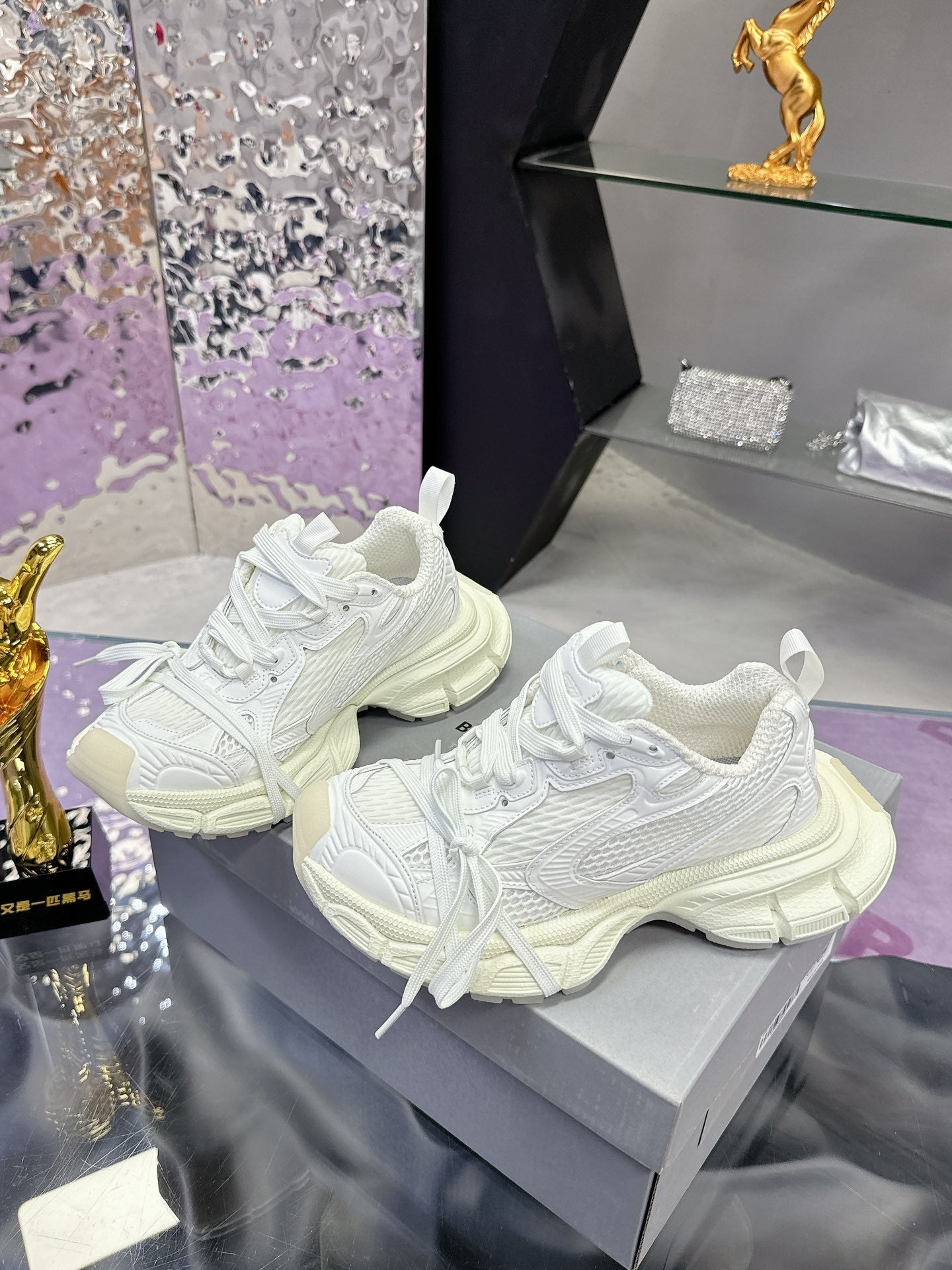 Balanciaga 3XL SNEAKER IN WHITE MESH AND POLYURETHANE