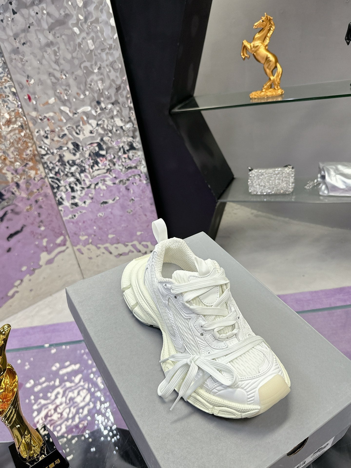Balanciaga 3XL SNEAKER IN WHITE MESH AND POLYURETHANE