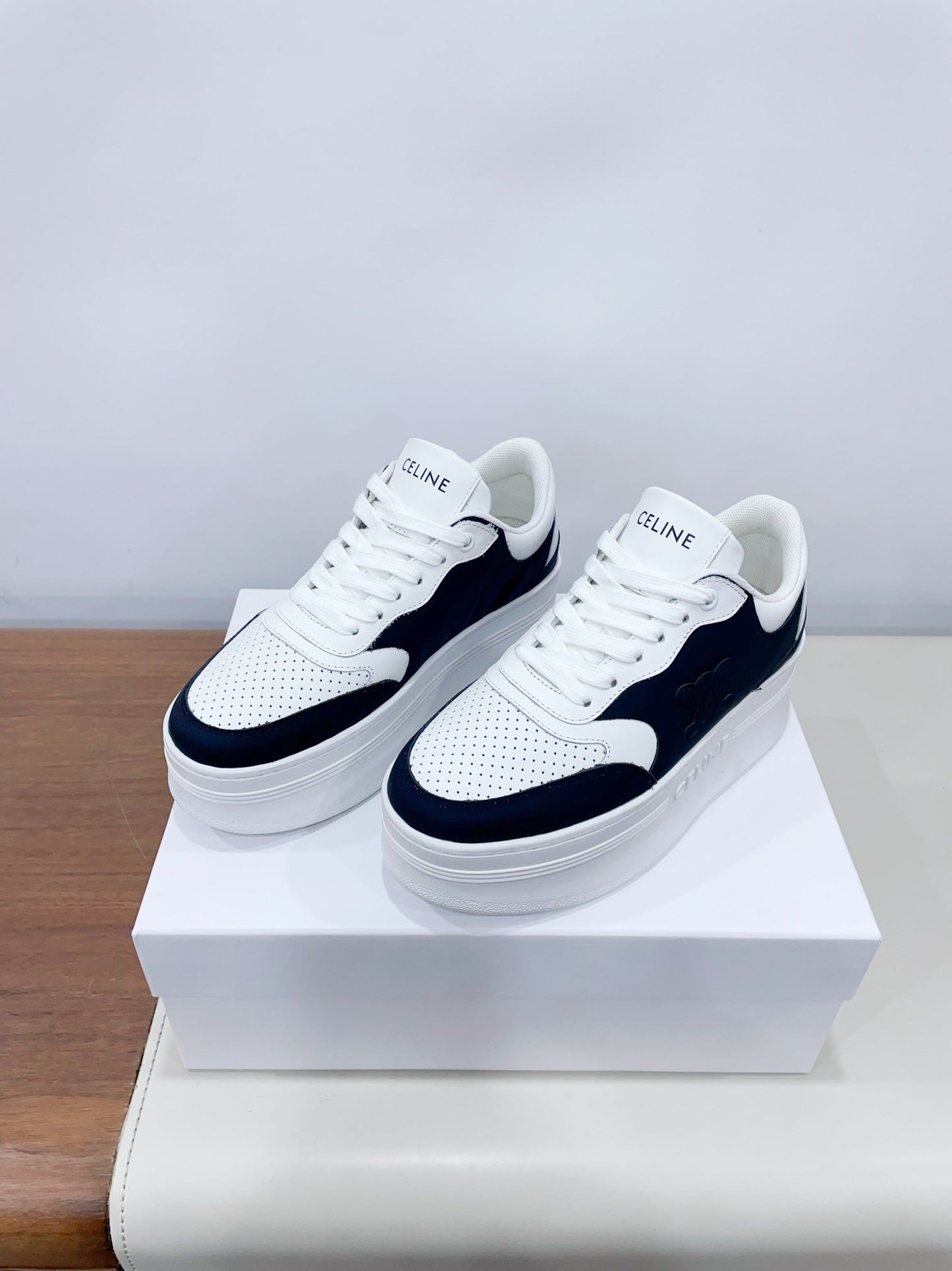 Celine CELINE 25C Block Sneaker Black mix White Calfskin 231998