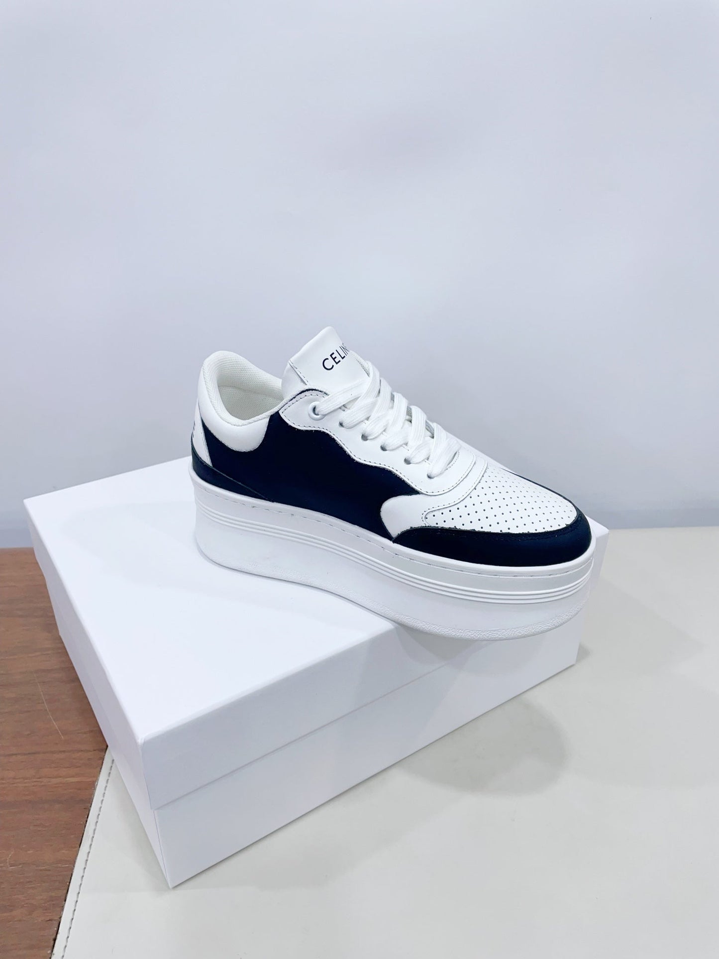 Celine CELINE 25C Block Sneaker Black mix White Calfskin 231998