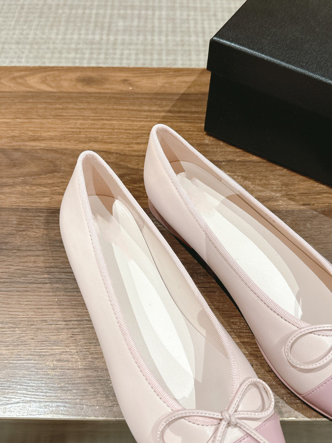 CHANEL ballet flat light pink lambskin