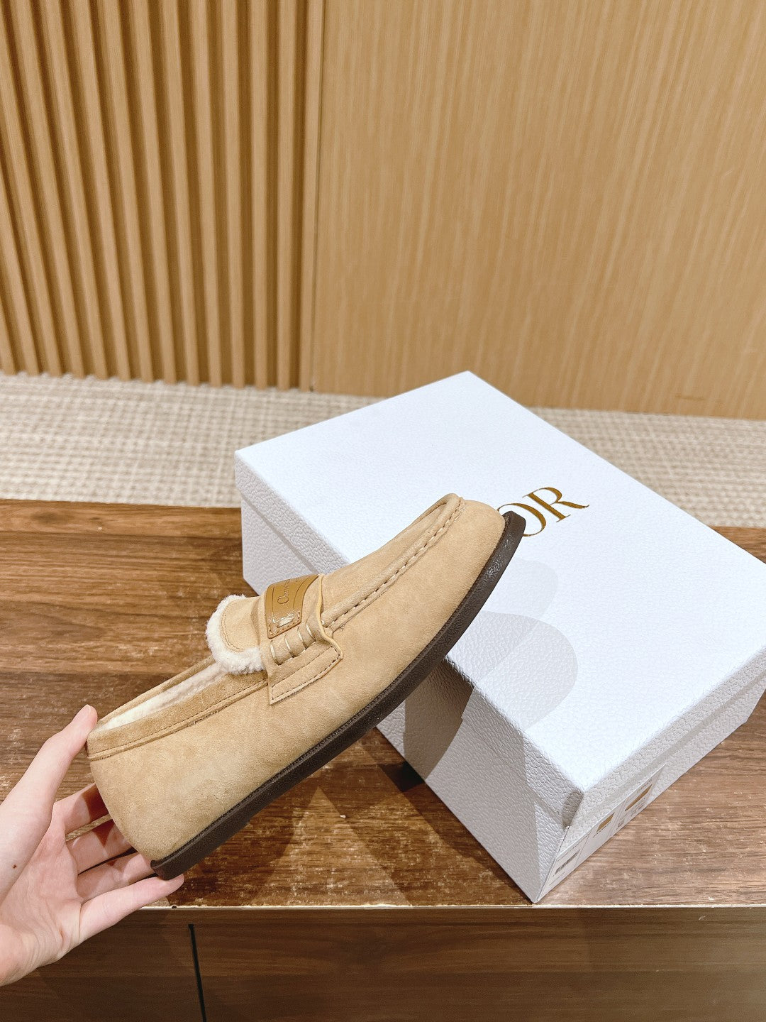 DIOR Loafer In Beige Suede 101003