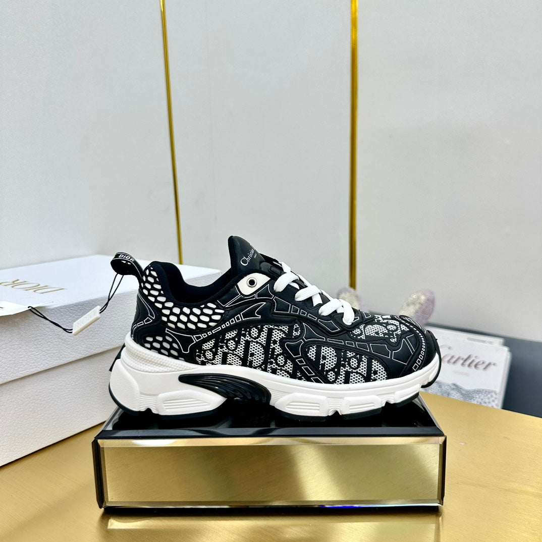 DIOR Chrono Sneaker 40mm In Black Mesh Fabric 994574