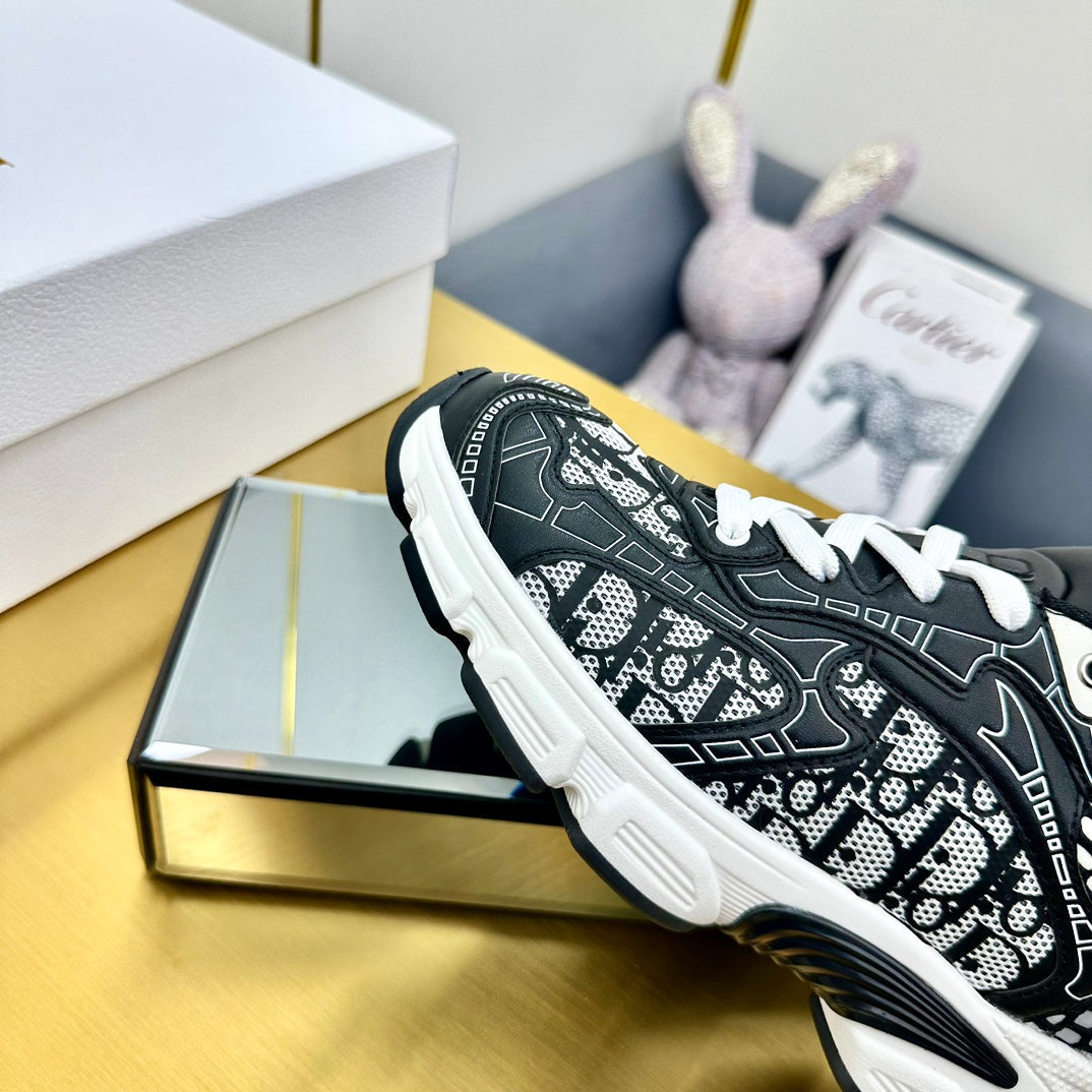 DIOR Chrono Sneaker 40mm In Black Mesh Fabric 994574