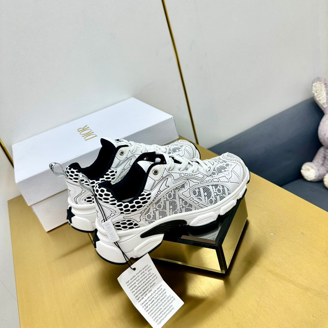 DIOR Chrono Sneaker 40mm In White Mesh Fabric 994576