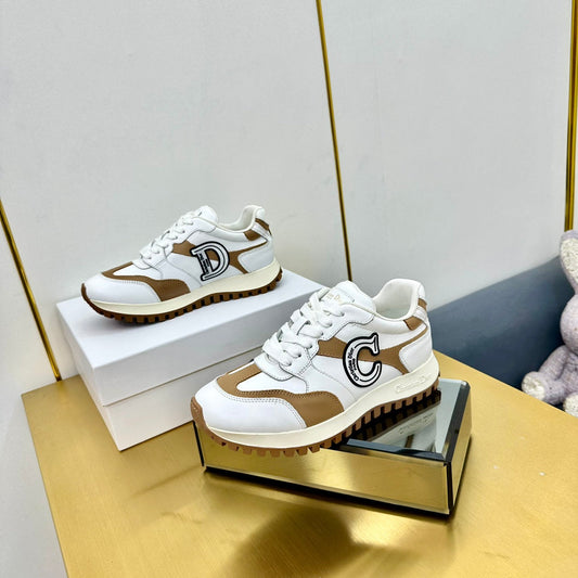 DIOR C'est  DIOR Sneaker White Mix Brown Cowhide  111734