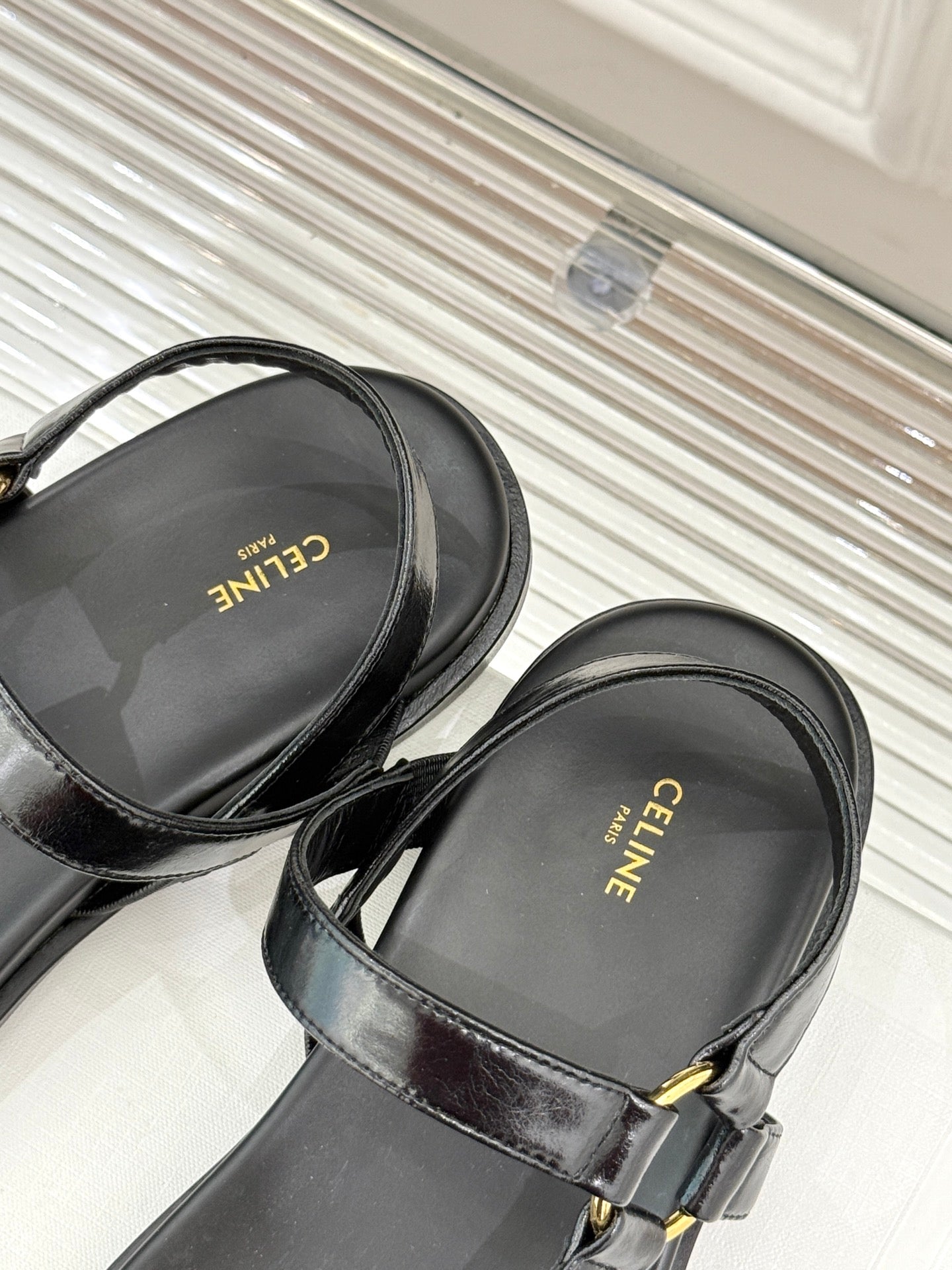 Celine CELINE Maud Sandal Black Leather 285904